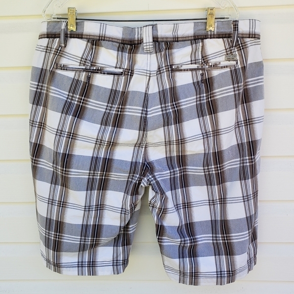 POINT Zero Plaid Shorts Gray White Plaid Men's Size 40 - Picture 2 of 6